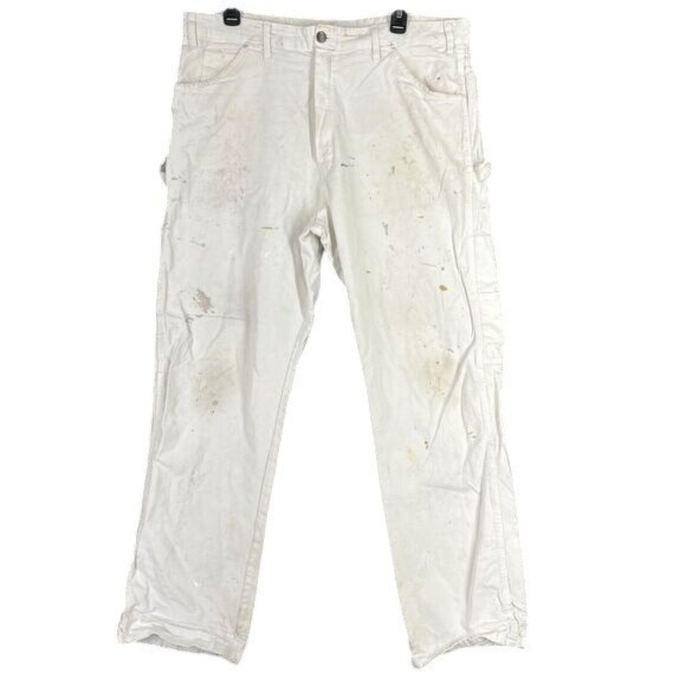Dickies Work Pants Men 38x32 Utility Carpenter Pocket Straight Paint‎ Splatter